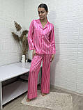 Жіноча піжама зі штанами в смужку, фото 5