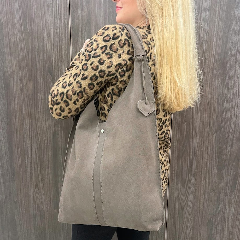 Сумка жіноча "Лінда" натуральна шкіра, капучіно замша, фото 1