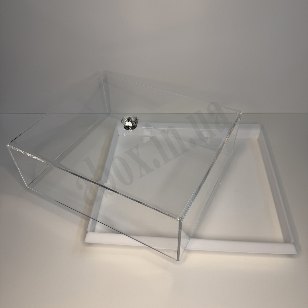 Кришка для десертів з білим піддоном 20Х35см, фото 1