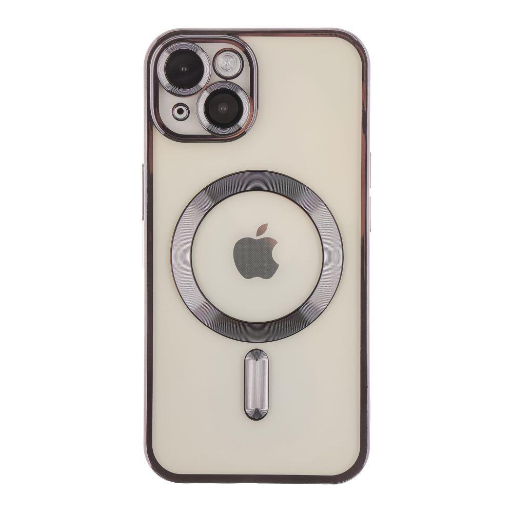 Чохол TPU Metallic Full Camera with Magsafe для iPhone 14 Колір Black, фото 1