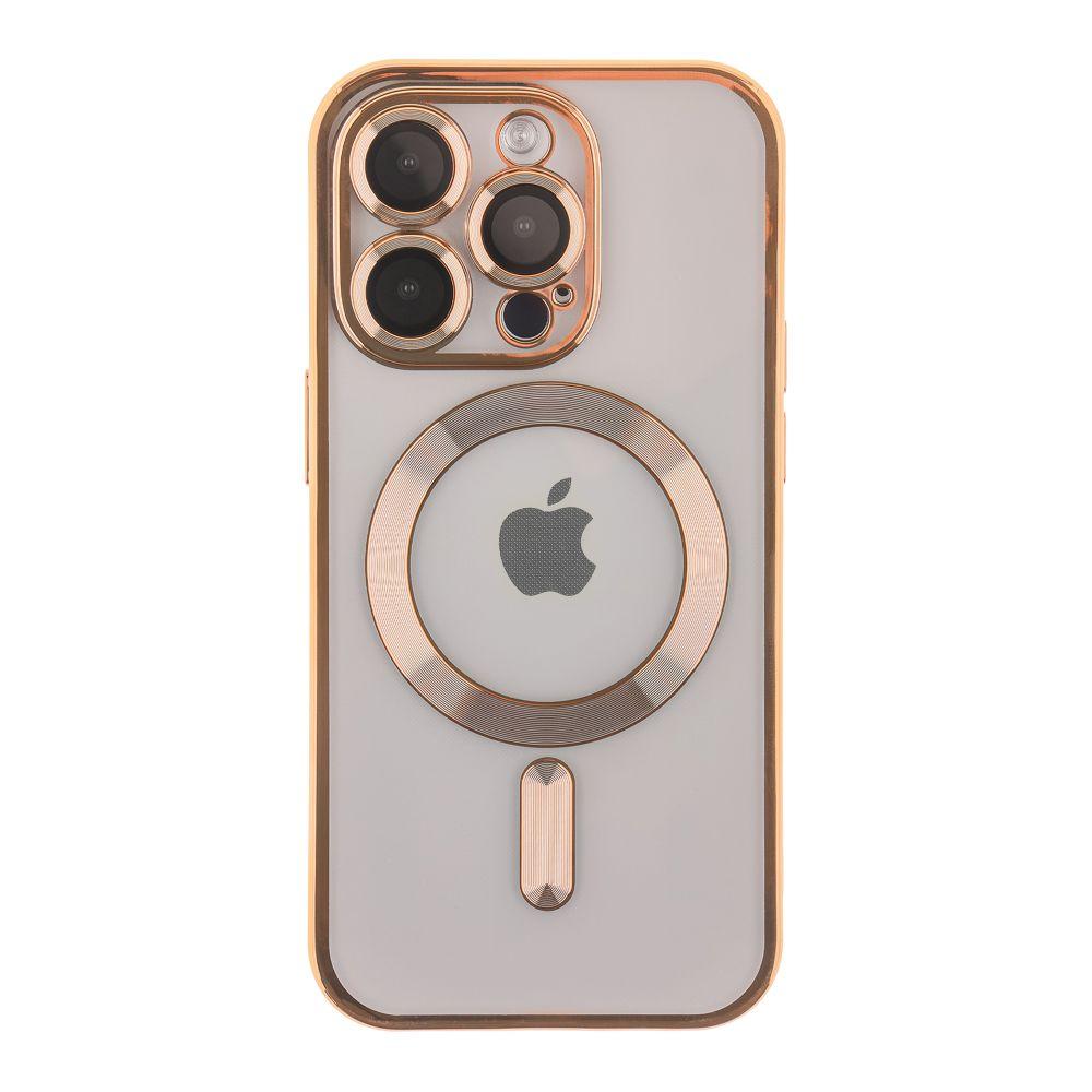Чохол TPU Metallic Full Camera with Magsafe для iPhone 13 Pro Max Колір Gold, фото 1