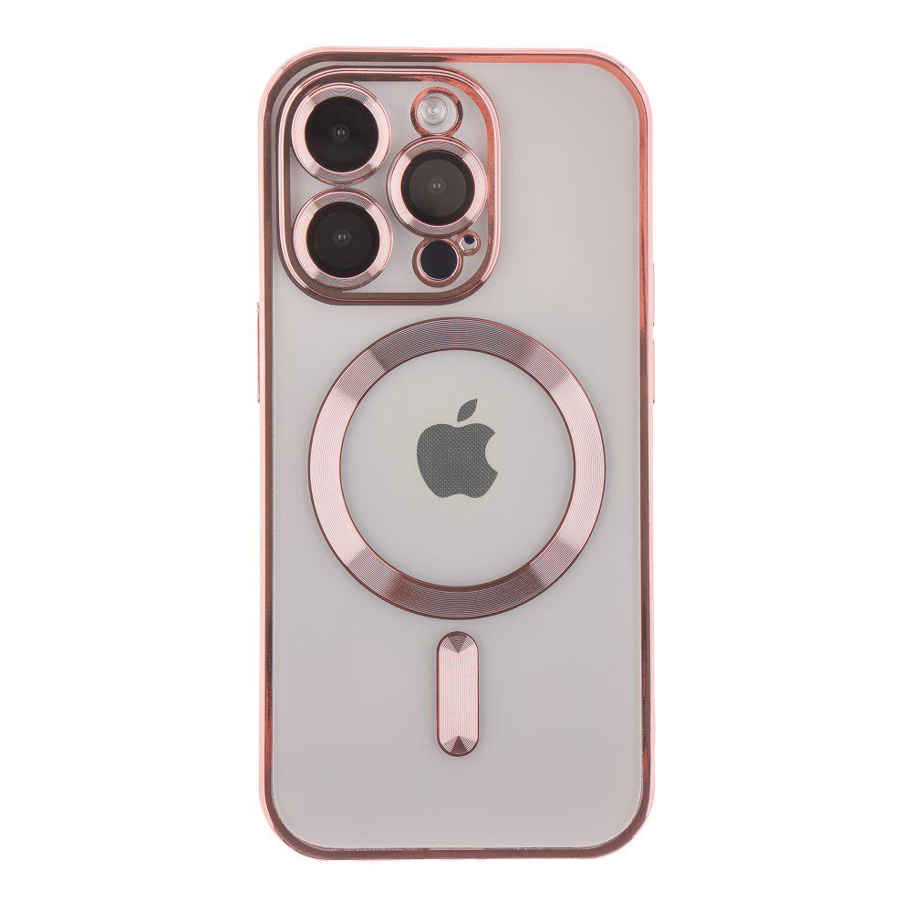 Чехол TPU Metallic Full Camera with Magsafe для iPhone 13 Pro Max Цвет Rose Gold, фото 1