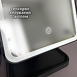 Дзеркало з підсвіткою для макіяжу, зеркало з підсвіткою настільне, дзеркало косметичне білий (3300), фото 7