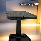 Дзеркало з підсвіткою для макіяжу, зеркало з підсвіткою настільне, дзеркало косметичне чорний (3300), фото 3