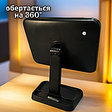 Дзеркало з підсвіткою для макіяжу, зеркало з підсвіткою настільне, дзеркало косметичне чорний (3300), фото 2