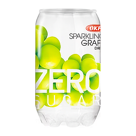 Газировка OKF Sparkling Zero Sugar Без цукру зі смаком винограду 350 мл