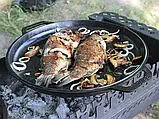 Сковорода чавунна WOK 4,7 л, Ø30 см Brizoll з кришкою-сковородою, фото 11