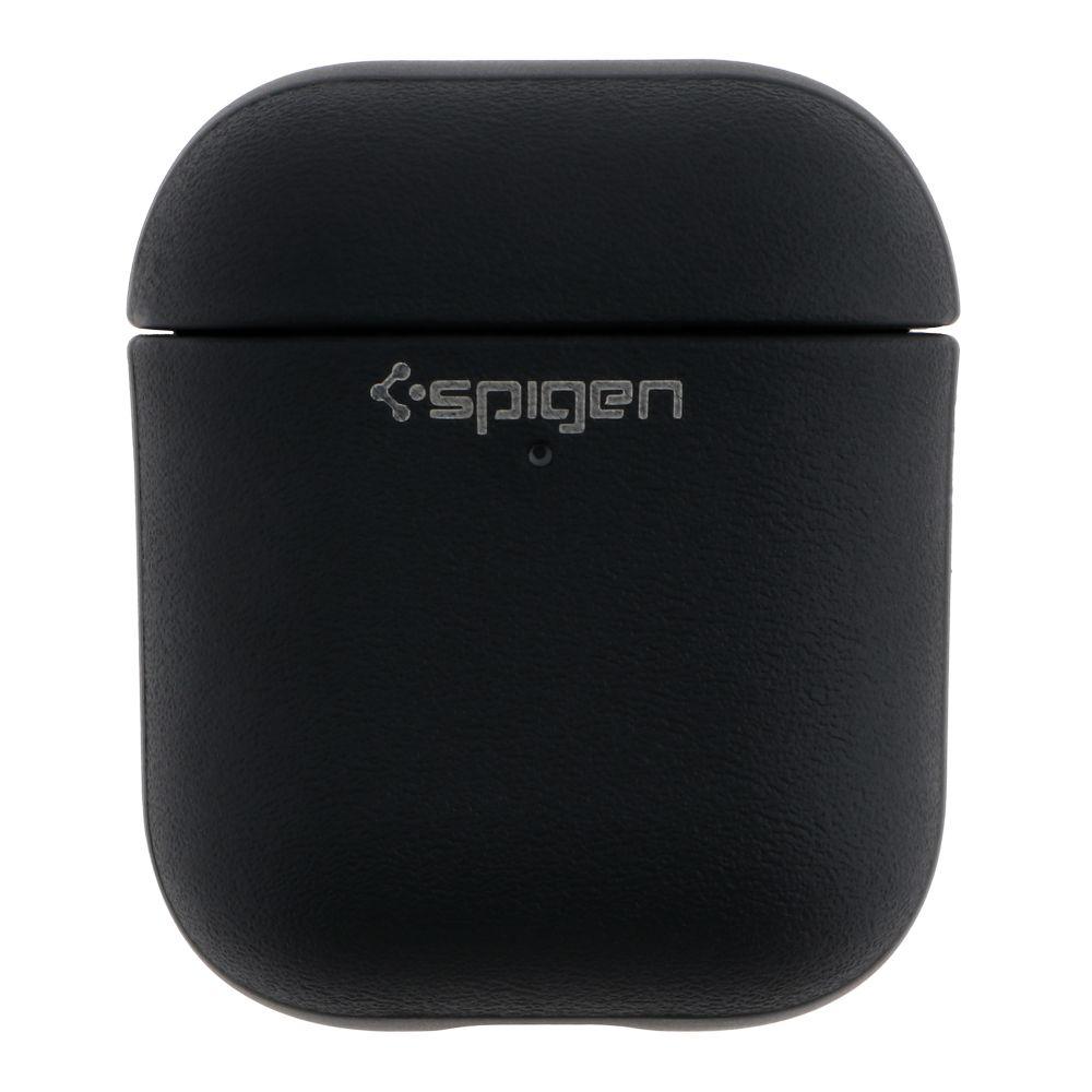 Футляр TPU Spigen Leather Armor для Airpods 1/2 Колір Black, фото 1