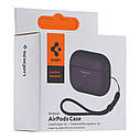 Футляр TPU Spigen Leather Armor для Airpods 1/2 Колір Black, фото 5