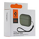 Футляр TPU Spigen Leather Armor для Airpods 1/2 Колір Dark Green, фото 7