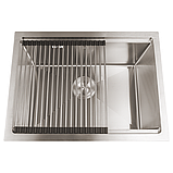 Кухонна мийка Nett NS-5742 нержавіюча прихована 3.0/1.0, фото 6