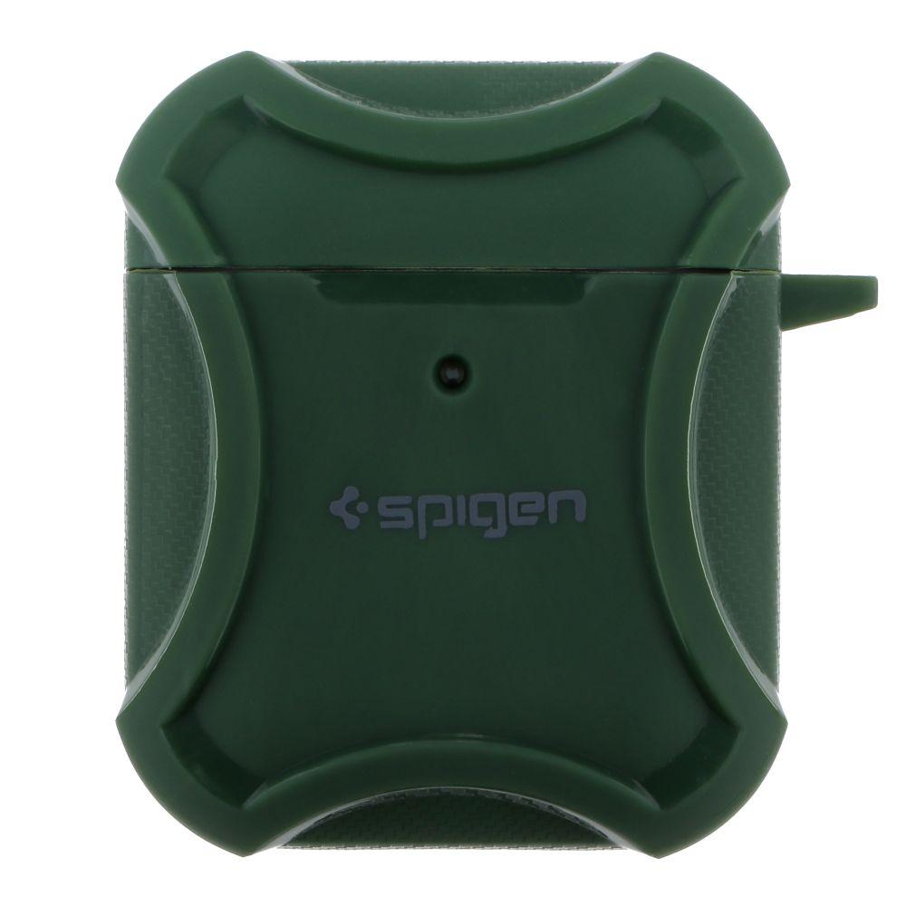 Футляр TPU Spigen DuraPro Flex with Hook для Airpods 1/2 Цвет Green, фото 1