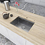 Кухонна мийка Nett NS-5742 нержавіюча прихована 3.0/1.0, фото 4