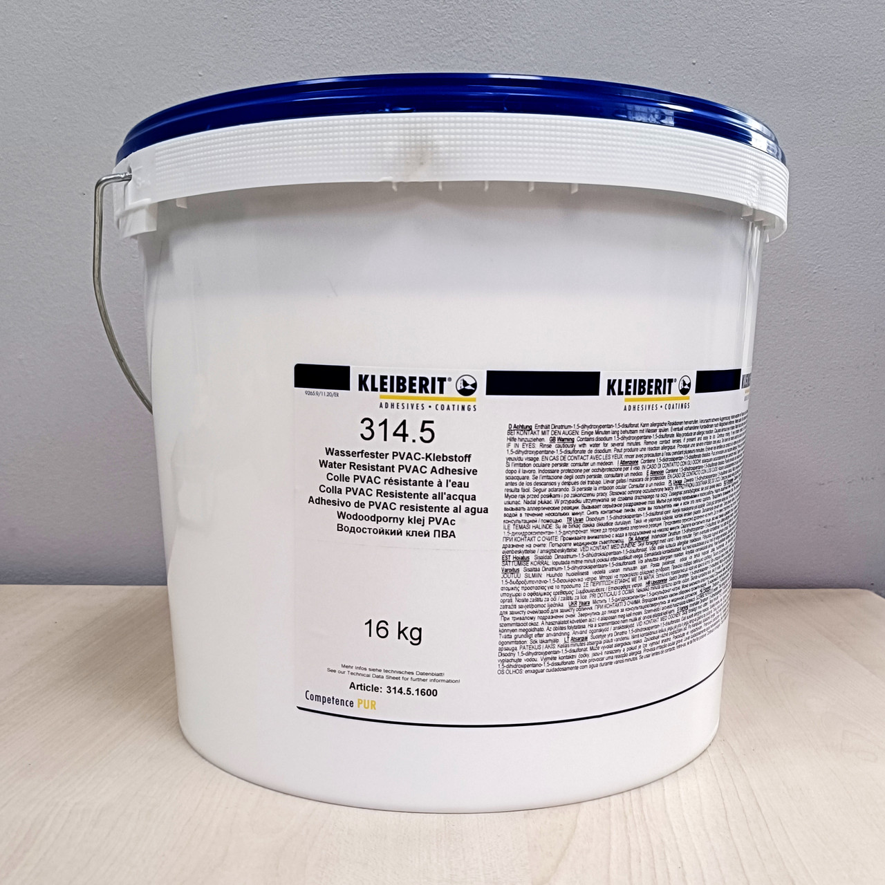 Клей для дерева Д4 вологостійкий ПВА Клейберит 314.5 однокомпонентний , Німеччина (16 кг)