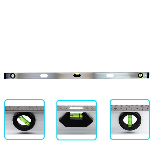 Рівень будівельний 120 см, 3 капсули 2 ручки Alloid LD-02120, фото 1