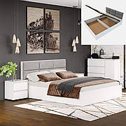 Ліжко з м'яким узголів'ям Лайт-1600 (Підйомний Механізм)