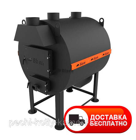 Теплогенератор на дровах Bizon TGU-60 кВт (сталь 6 мм) для виробничих приміщень, фото 1