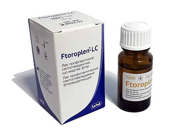 Лак для зубів профілактичний фтор, що виділяє Ftoroplen Фтороплен 12 гр. фторид натрію та кальцію Ftoroplen-LС 10 г