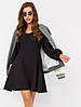 Універсальне молодіжне коротке плаття на всі випадки, чорне, фото 2