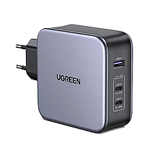 Мережевий зарядний пристрій UGREEN CD289 GaN 140W Fast Charger Gray + Type-C to Type-C (90549)