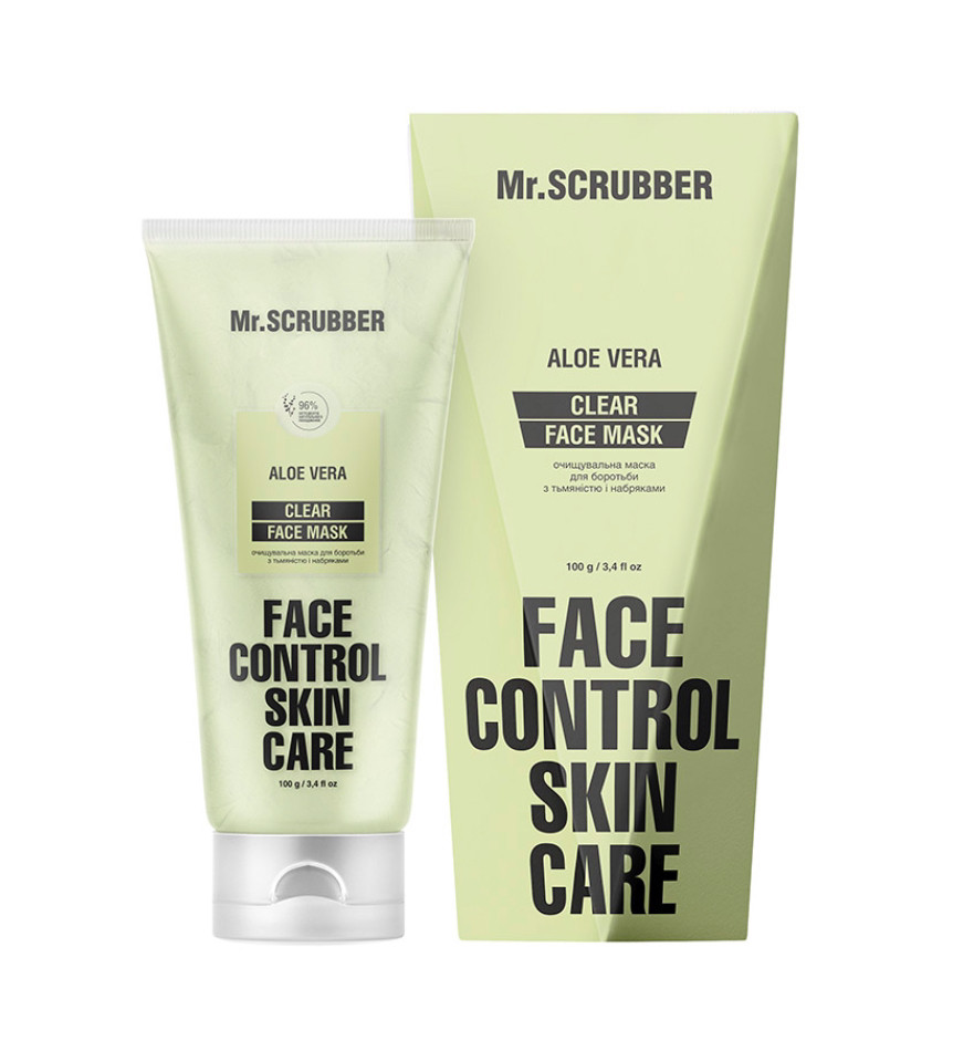 Очищувальна маска для боротьби з тьмяністю і набряками Clear Face Control Mr.SCRUBBER, фото 1