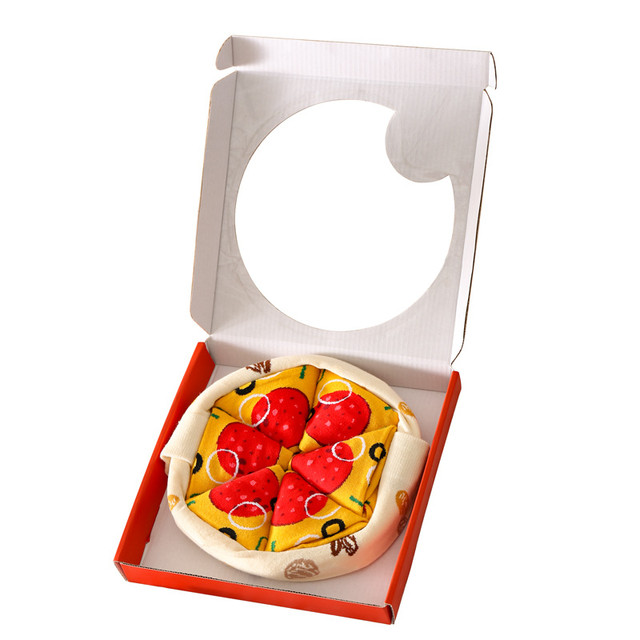 Носки подарочные "Пицца томат". Подарочный бокс c яркими носками "Пицца", набор креативных носков 4 пары Носки подарочные "Пицца томат". Подарочный бокс c яркими носками "Пицца", набор креативных носков 4 пары