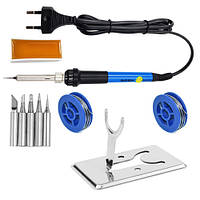 Паяльник електричний регульований 220В 60Вт 200-450C, комплектуючі