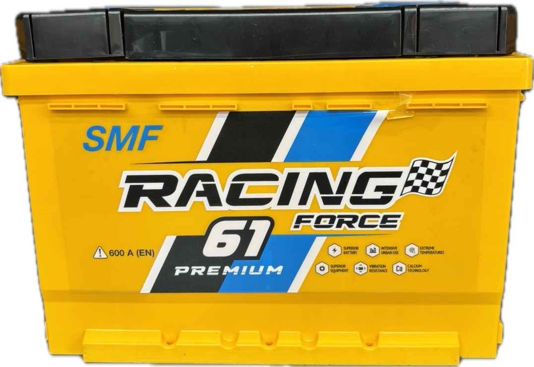Акумулятор автомобільний FORCE RACING  61 Ah (R+) (600А) SMF