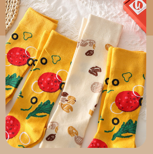 Носки подарочные "Пицца томат". Подарочный бокс c яркими носками "Пицца", набор креативных носков 4 пары Носки подарочные "Пицца томат". Подарочный бокс c яркими носками "Пицца", набор креативных носков 4 пары