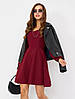 Універсальне молодіжне коротке плаття на всі випадки, бордове, фото 3