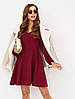 Універсальне молодіжне коротке плаття на всі випадки, бордове, фото 5