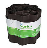 Бордюрна пластикова стрічка 15 см 9 метрів коричнева VARTCO (Польща), фото 2