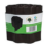 Бордюрна пластикова стрічка 15 см 9 метрів коричнева VARTCO (Польща), фото 5