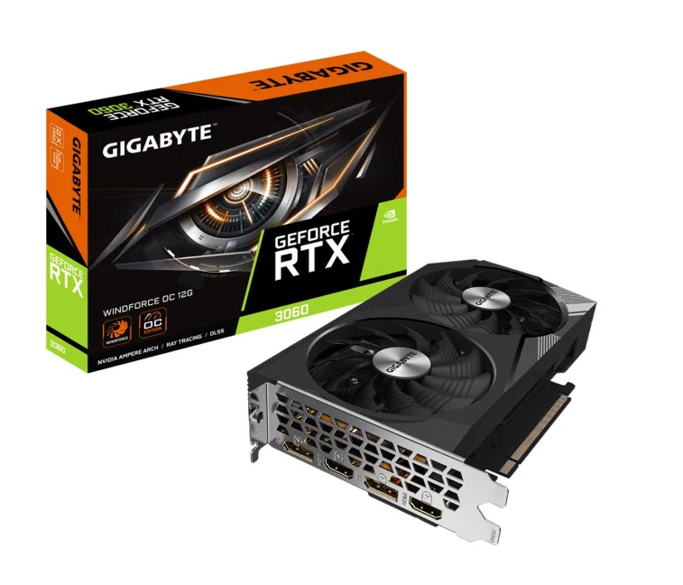 Відеокарта Gigabyte GeForce RTX 3060 WINDFORCE OC 12GB GDDR6 (GV-N3060WF2OC-12GD)