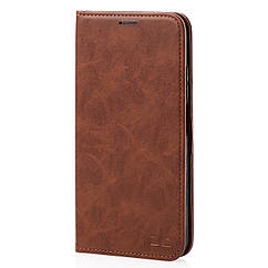 Чохол-книга DC ELEGANT для Xiaomi Redmi Note 12S коричневий