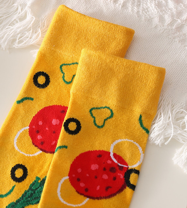 Носки подарочные "Пицца томат". Подарочный бокс c яркими носками "Пицца", набор креативных носков 4 пары Носки подарочные "Пицца томат". Подарочный бокс c яркими носками "Пицца", набор креативных носков 4 пары