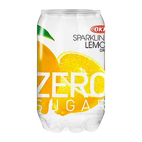 Газировка OKF Sparkling Zero Sugar Без цукру зі смаком лимона 350 мл