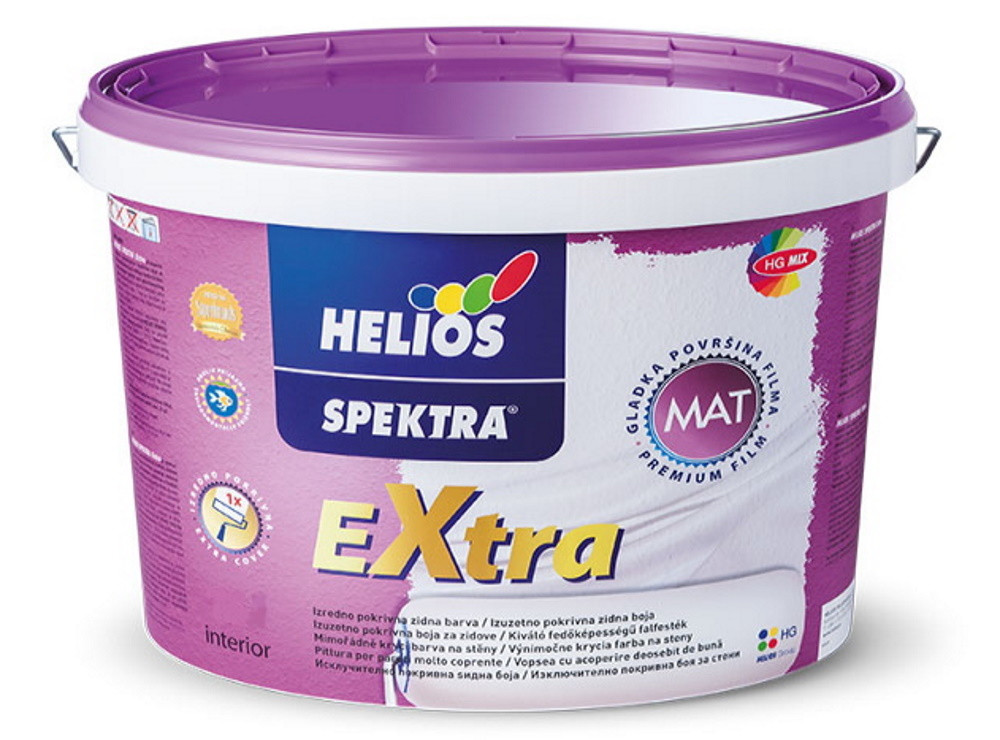 Фарба для стун та стель матова HELIOS SPEKTRA Extra біла (В1), 2л
