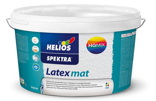 Фарба що миється для стін матова SPEKTRA Latex Matt біла (В1), 2л, фото 1