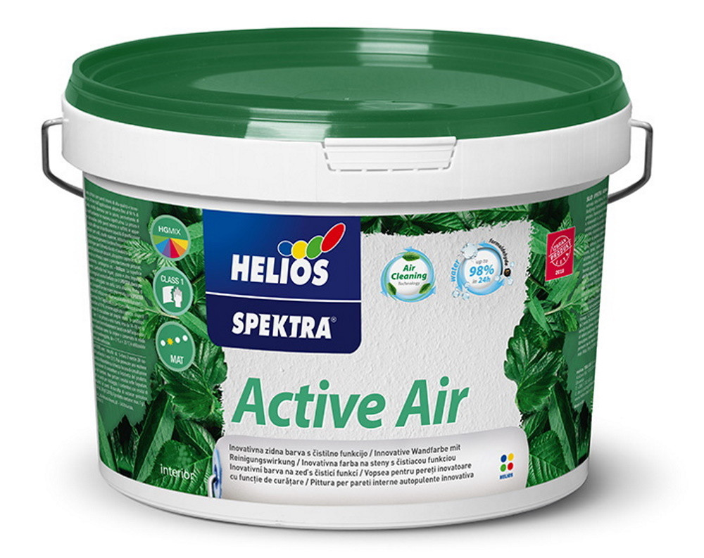Фарба для стін дитячих кімнат HELIOS SPEKTRA Active Air, матова біла, 2л