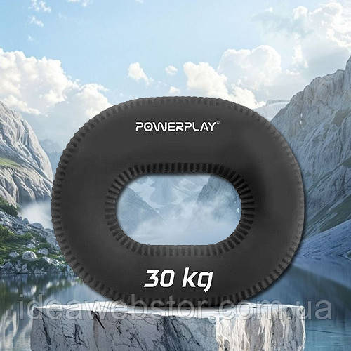 Еспандер кистьовий силіконовий PowerPlay PP-4336 Hand Grip Hard 30 кг. Чорний