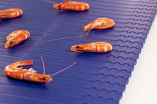 Модульна стрічка HabasitLINK для виробництва м'яса та морепродуктів