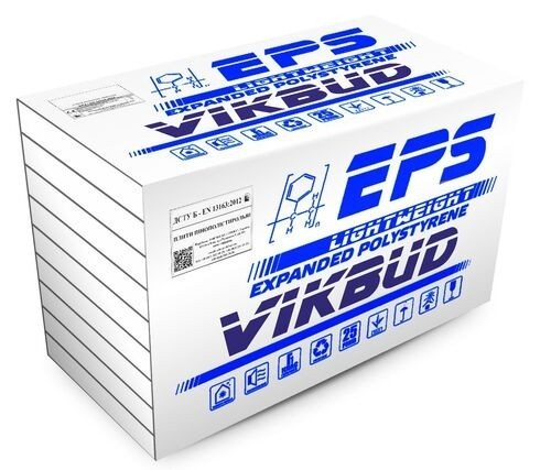 Пінополістирольні плити TM VIKBUD EPS 50 1000*500*100мм (11 кг/м3) 6шт/уп