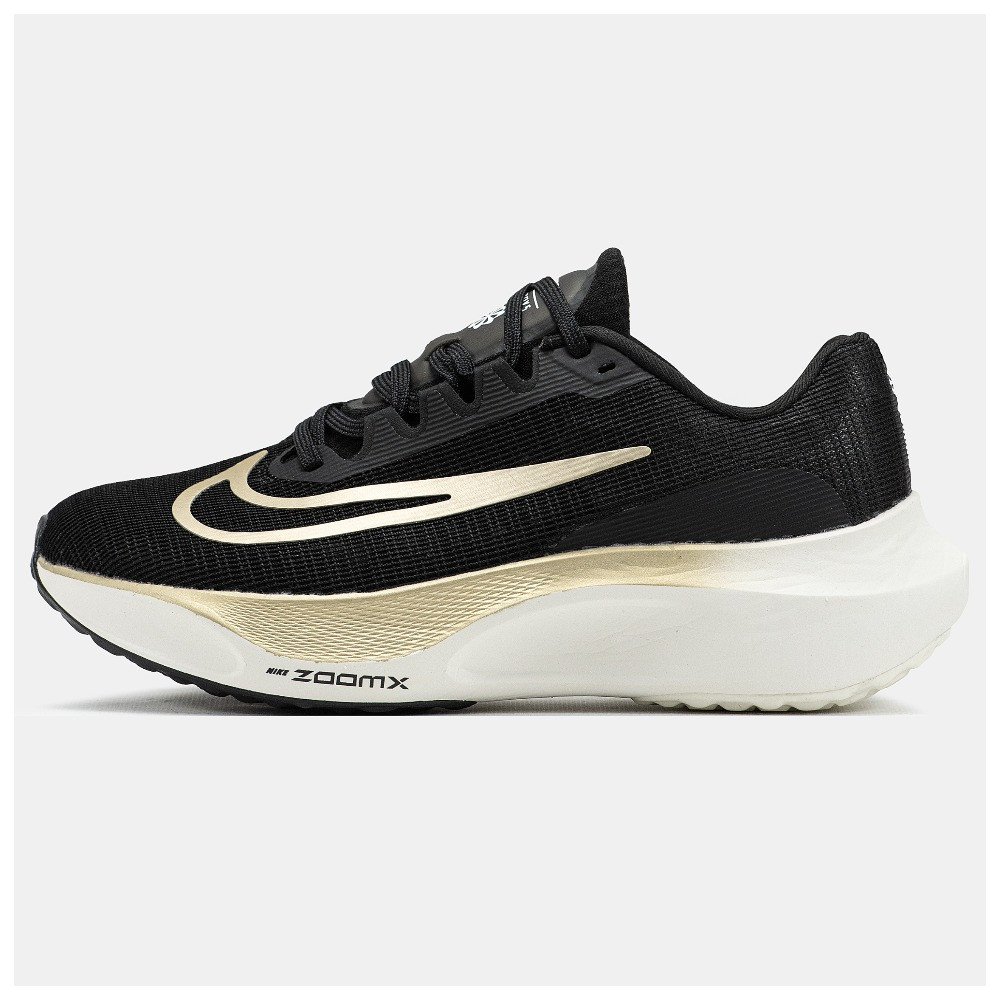 Жіночі кросівки Nike Air ZoomX Fly 5 Black Gold White, чорно-білі кросівки найк аір зум флай 5