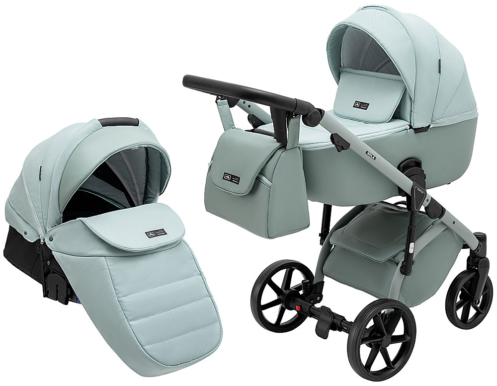 Коляска 2 в 1 Adamex Nola Natura 8 mint