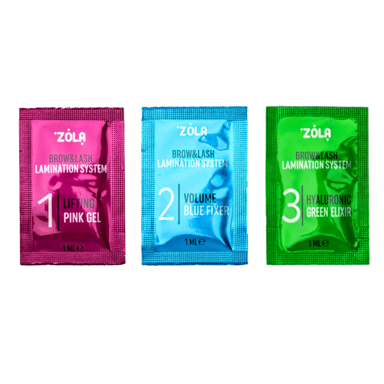 Набір Zola Color Lab в саше | Система для ламінування вій і брів зола (3 в 1)