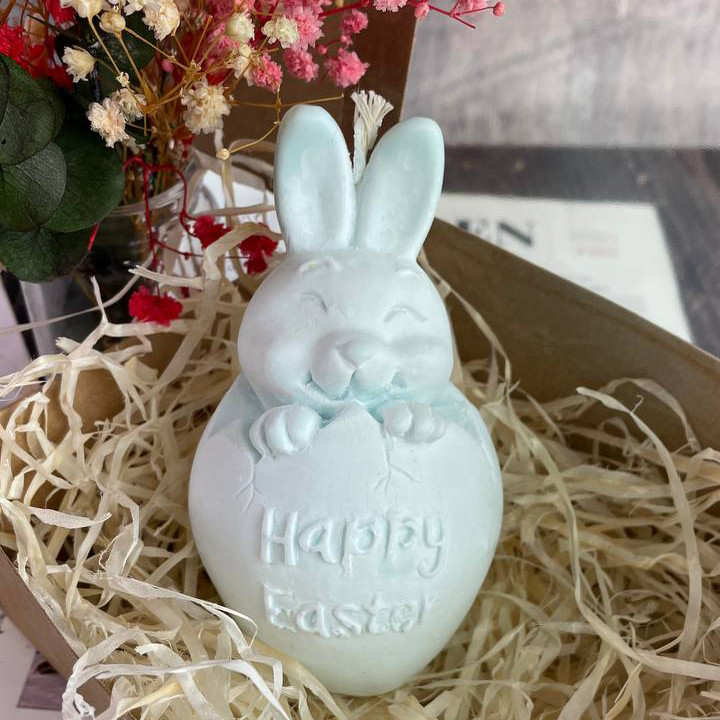 Соєва великодня свічка - Великодній кролик, фото 1