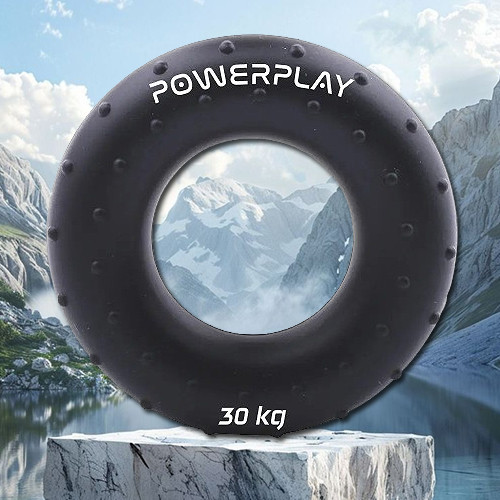 Еспандер кистьовий силіконовий PowerPlay PP-4338 Hand Grip Hard 30 кг. Чорний