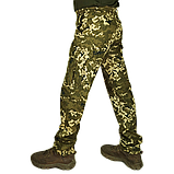 Літні тонкі тактичні спрощені штани в камуфляжі піксель ЗСУ бавовна, фото 5