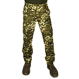 Літні тонкі тактичні спрощені штани в камуфляжі піксель ЗСУ бавовна, фото 2